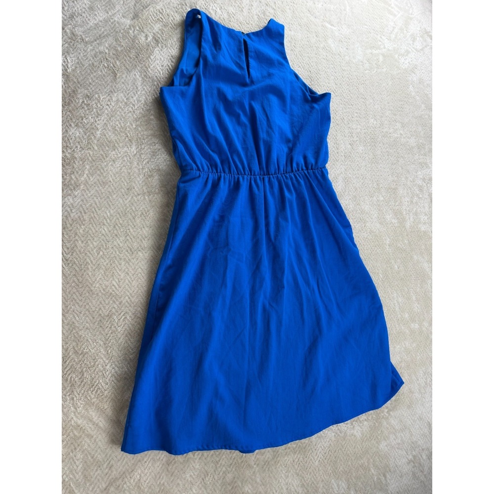 A New Day Fit & Flare Dress Womens S Royal Blue Classic Sleeveless - Picture 3 of 12